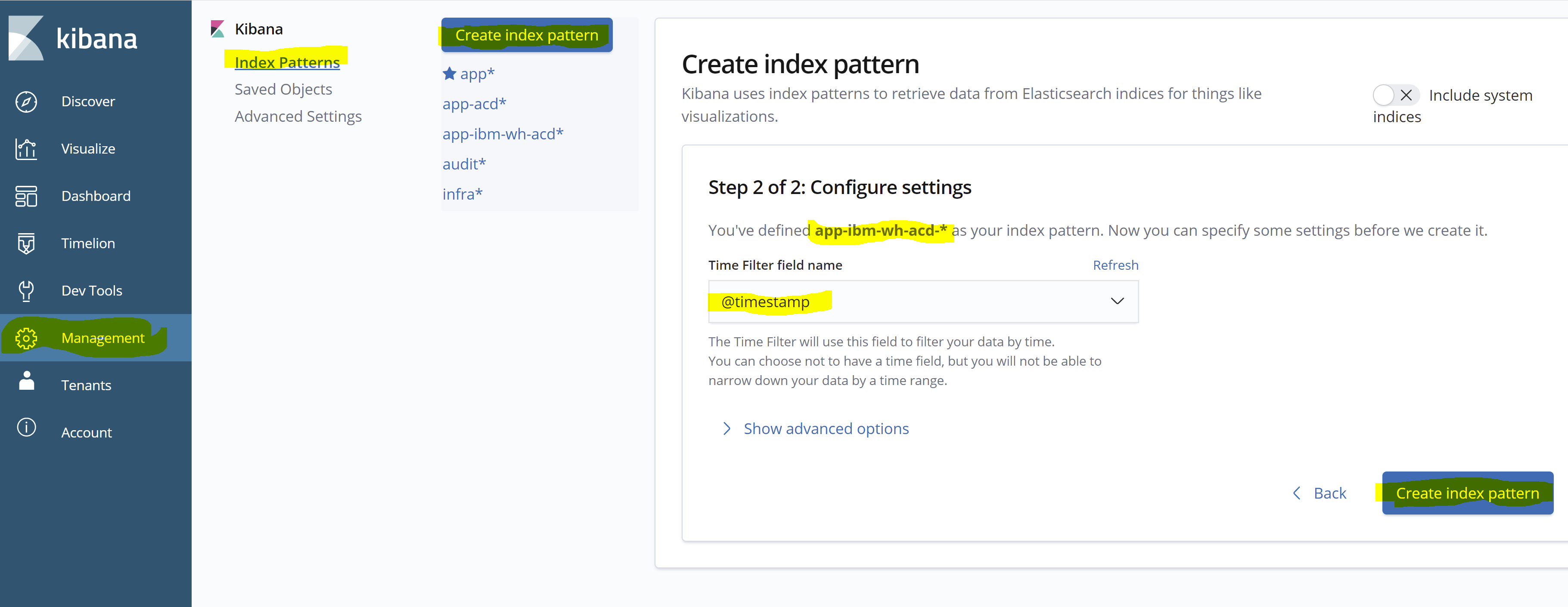 Create-Index-Pattern